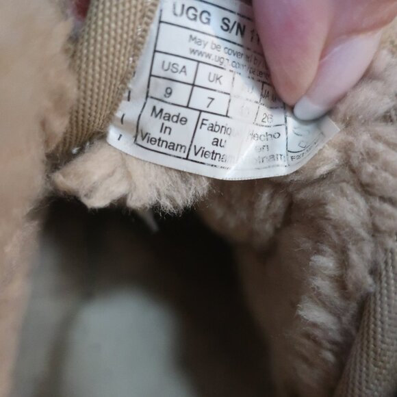 Womens Ugg Classic New Height Sand Suede Shearling Platform Lace-Up Bootie 9 - Picture 10 of 13